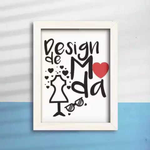Quadro Decorativo Profissão Faculdade Design de Moda - comprar online