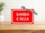 Placa Decorativa Vermelha samba é reza - comprar online