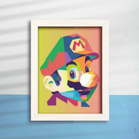Quadro Decorativo gold Super Mario - comprar online