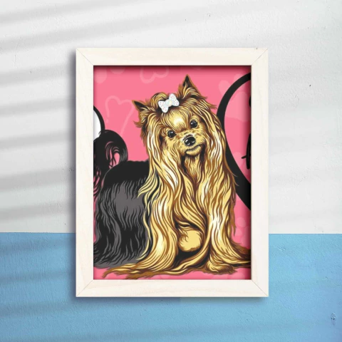 Quadro Decorativo Arte Raça Yorkshire Premium - comprar online