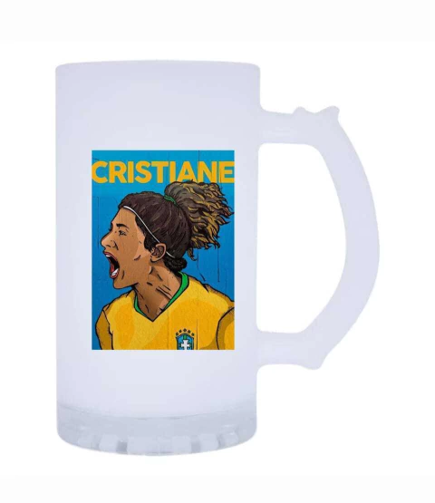 Caneca de Chopp Futebol Feminino Seleção Cristiane