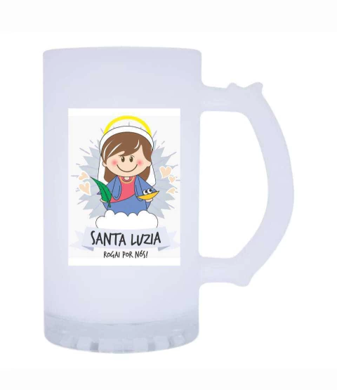 Caneca de Vidro Santa Luzia
