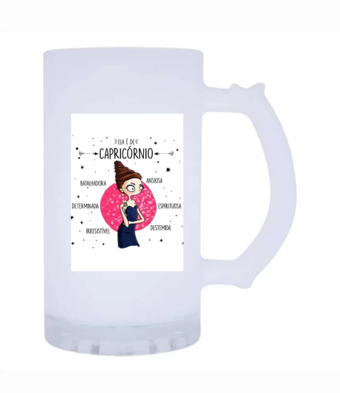 Caneca de Chopp Signo ela é de Capricórnio