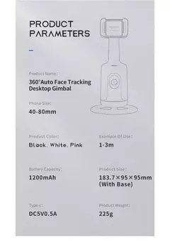 Soporte de teléfono con seguimiento facial automático, con rotación 360 grados. en internet