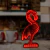 Lampara Led Cisne Efecto Infinito Rojo Espejado