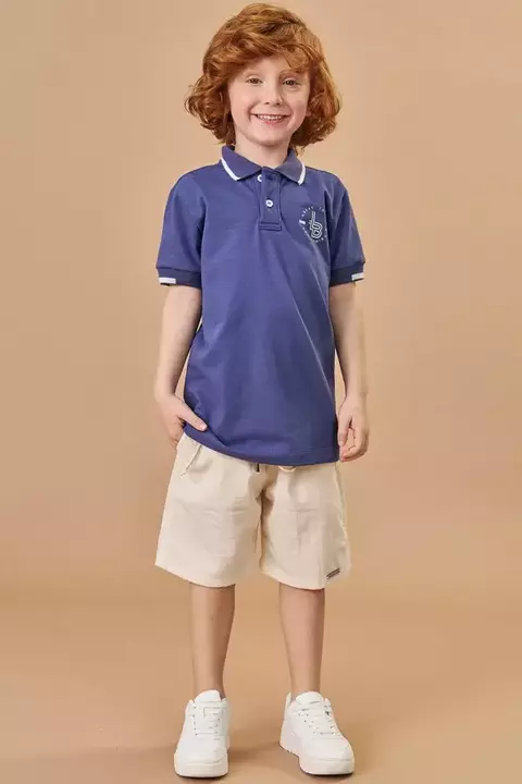 Bermuda Infantil Menino em Linho Santorine com Elastano 81596 LucBoo - comprar online