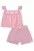 Conjunto de Bata em Tecido Holográfico e Shorts em Sarja Ônix com Elastano Kukiê - comprar online