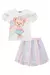Conjunto de Blusa em Meia Malha URSINHO e Saia em Tule COLORIDO Sublimado - comprar online