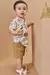 Conjunto Bebê Menino Safari de Camisa em Malha Wave e Bermuda em Cotton Jeans com Elastano 82090 LucBoo - comprar online