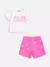CONJUNTO ROSA NEON COM BORDADO FLORAL MOMI - comprar online