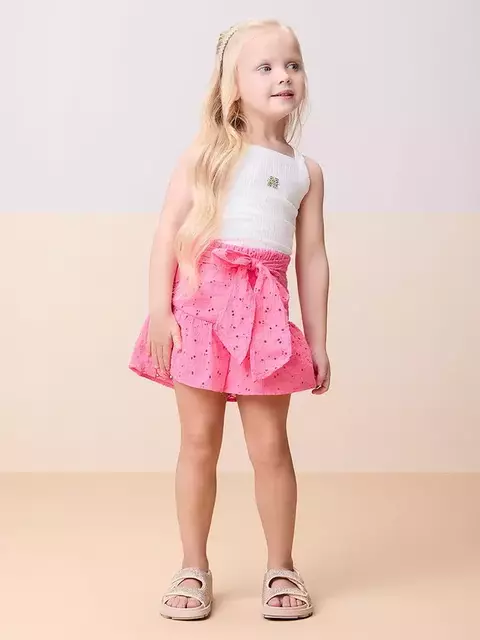 CONJUNTO ROSA SHORT SAIA DE LAISE COM LAÇO MOMI - comprar online