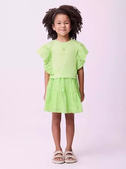 CONJUNTO VERDE LIMA COM LAISE E BABADO MOMI