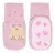 Meias antiderrapantes infantis na cor rosa com estampa de CAPIVARA e corações. PIMPOLHO