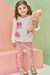 Conjunto de Blusão em Pelo Carneirinho e Calça Legging em Fleece Cotelê com Elastano 80869 Kukiê Bebê Menina - Delicata Kids 