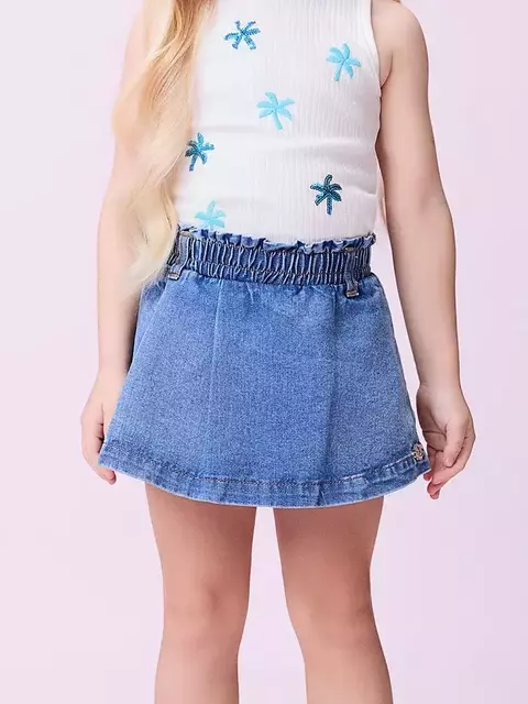 SHORT SAIA JEANS COM PREGAS MOMI