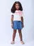 SHORT SAIA JEANS AZUL PLISSADO ENVELOPE MOMI na internet