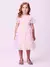 VESTIDO DE TULE COM APLICAÇÃO DE FLORES MOMI