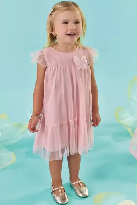Vestido em Tule com Elastano 87557 Kukiê Bebê Menina - comprar online