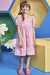 VESTIDO INFANTIL XADREZ VICHY ROSA KUKIÊ - Delicata Kids 
