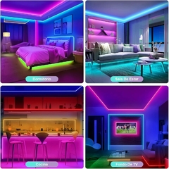 Imagen de Tiras Led Smart de Bluetooth, Sincronización Musical, Controlada por APP o Control Remoto, Decoración Navideña 50% OFF ¡HASTA AGOTAR!