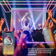 Tiras Led Smart de Bluetooth, Sincronización Musical, Controlada por APP o Control Remoto, Decoración Navideña 50% OFF ¡HASTA AGOTAR! - Comprasclub