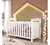 Berço Lisi branco Peroba Americano Minicama Mdf