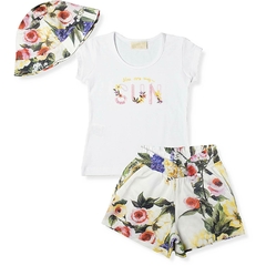 CONJUNTO YOU ARE MY SUN BRANCO FLORAL (385657) - comprar online