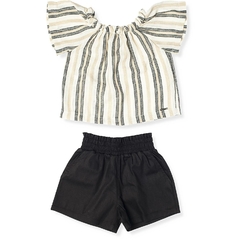 CONJUNTO BATA LISTRAS PRETO - comprar online