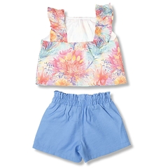 CONJUNTO BATA ESTAMPADA AZUL (385732) na internet