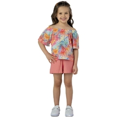 CONJUNTO BATA ROSA FLORAL (385646)
