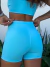 Shorts Cós Estreito Sky Blue - Moana Fit - Roupas Moda Fitness Feminina