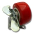 Rodízio Rodinha Giratório Placa Base Aço Roda PP Vermelho Diâmetro 63mm 2,5" C/ Freio - comprar online
