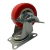 Imagem do Rodízio Rodinha Giratório Placa Base Aço Roda PP Vermelho Diâmetro 63mm 2,5" C/ Freio