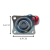Rodízio Rodinha Giratório Placa Base Aço Roda PP Vermelho Diâmetro 63mm 2,5" C/ Freio - loja online
