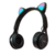 Auriculares Bluetooth Vincha Oreja Gato RGB Niños