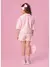 CASACO BOUCLE BOLSOS BORDADOS BOTÕES JÓIA 28733 ROSA GELADO - loja online