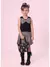 BLUSA CROPPED RIB LAÇO FLANELA XADREZ 28878 - loja online