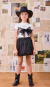 CJ BLUSA ML BEGE COM MAXI LAÇO E SAIA BALONE PRETO N4841 ANIME INV/25 - comprar online