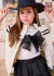 CJ BLUSA ML BEGE COM MAXI LAÇO E SAIA BALONE PRETO N4841 ANIME INV/25 na internet