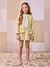 CASACO TWEED BRILHO AMARELO CURRY N4614 - DolceBee - Vestindo Príncipes e Princesas