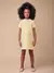 VESTIDO TWEED BRILHO AMARELO CURRY N4704 - loja online