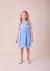 VESTIDO DE TULE E PAETE AZUL DENIM MOMI H6051 - comprar online