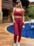 Legging Warm Up Compressão - Cor Cherry