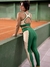 Legging Duocolor Compressão - Cor: Verde e Baunilha