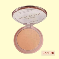 Pó compacto Ruby Rose na cor P30, embalagem aberta mostrando o produto.