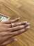 Anillo croissant plateado