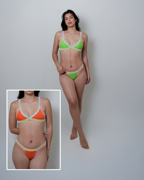 Biquíni Jatiúca - artesanal dupla face padrão