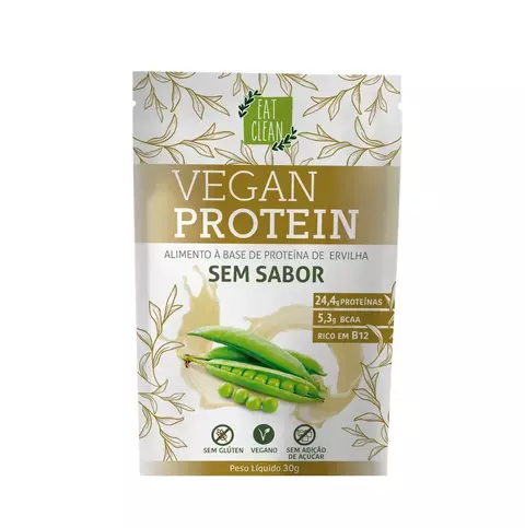 VEGAN PROTEIN SEM SABOR- MARCA- EAT CLEAN – SACHÊ 30 G