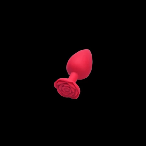 Plug Anal Dilatador Flor Rosa Roja Consolador