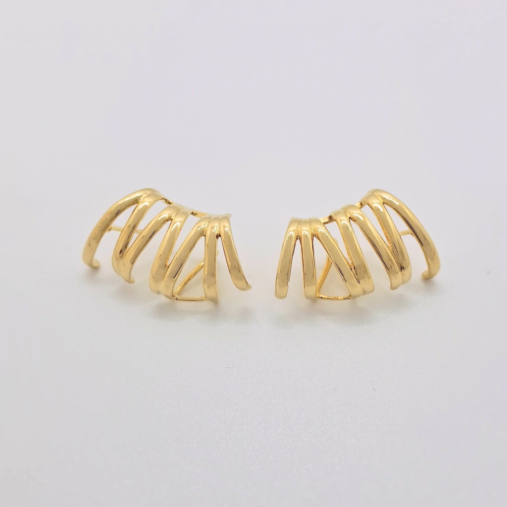 Brinco Ear Cuff Camila banhado a ouro